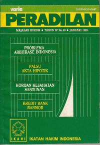 Image of Varia peradilan: majalah hukum Tahun IV No. 40 Januari 1989