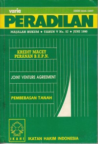 Image of Varia peradilan: majalah hukum Tahun V No. 57 Juni 1990