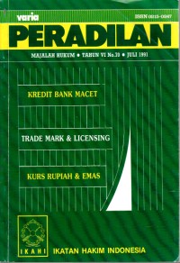 Image of Varia peradilan: majalah hukum Tahun VI No. 70 Juli 1991