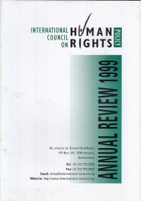 Image of Annual review 1999: International council on human rights policy