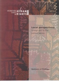 Image of Local perspectives: foreign aid to the justice sector