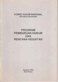 Image of Program pembaruan hukum dan rencana kegiatan