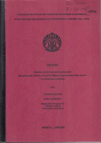 Image of Peradilan militer dalam kekuasaan kehakiman di indonesia studi tentang kedudukan dan yuridiksinya, periode 1945-2008