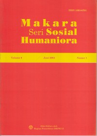 Image of Makara seri sosial humaniora vol. 9 Juni 2005 No. 1