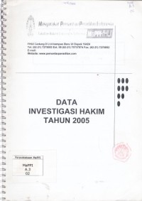 Image of Data Investigasi Hakim tahun 2005