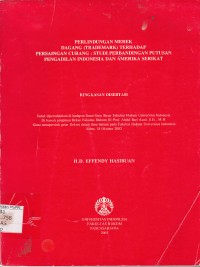 Image of Perlindungan Merek : studi mengenai putusan pengadilan Indonesia dan Amerika Serikat