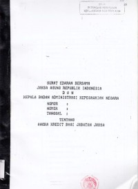 Image of Surat Edaran Bersama Jaksa Agung Republik Indonesia dan Kepala Badan Administrasi Kepegawaian Negara Nomor: SE-005/J.A/8/1990, Nomor: 42/SE/1990 tanggal: 24 Agustus 1990 tentang Angka Kredit Bagi Jabatan Jaksa