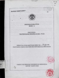 Image of Hukum Acara PTUN Buku A