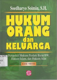 Image of Hukum Orang dan Keluarga : perspektif hukum perdata barat/bw, hukum islam, dan hukum adat
