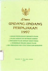 Image of Lima Undang-Undang Perpajakan 1997